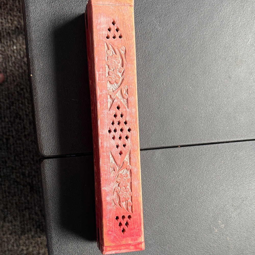 Handcrafted Red Incense Holder